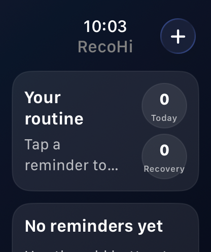 RecoHi watch summary
